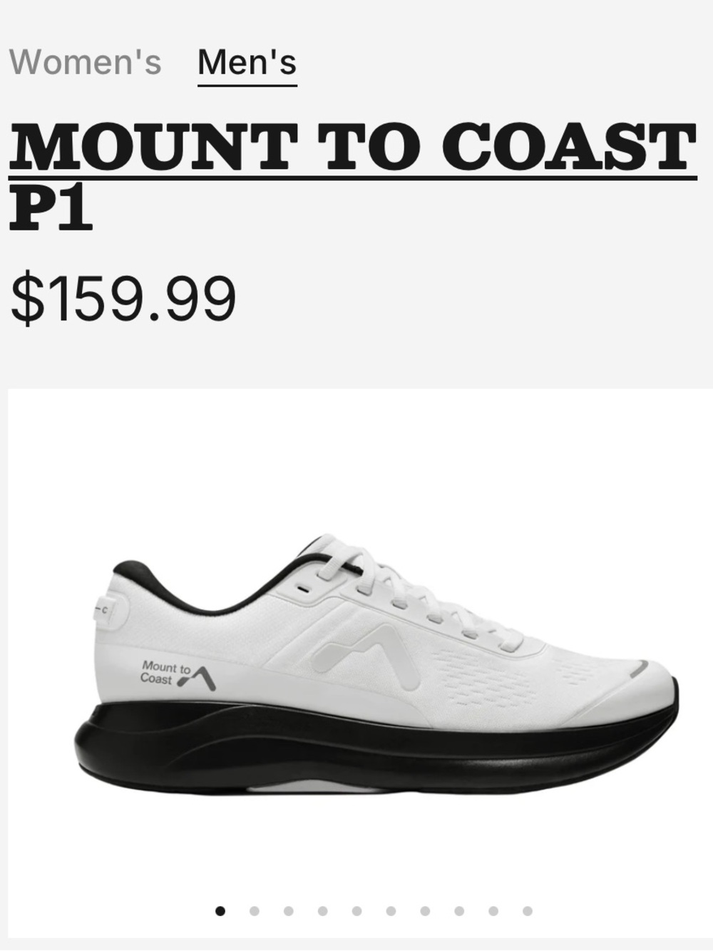 MEN'S MOUNT TO COAST P1 SHOES Men's White Athletic Sneakers